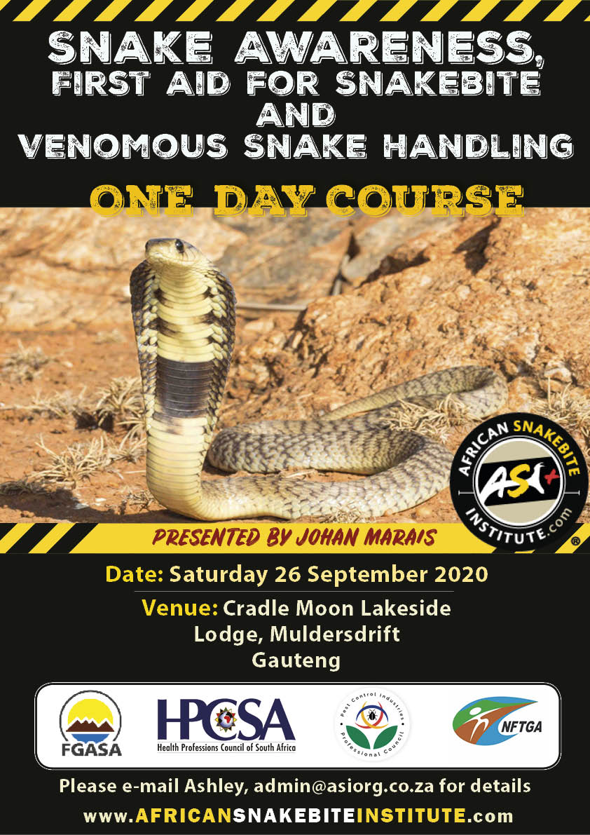 Snake Awareness & Venomous Snake Handling (Gauteng) - 2020-09-26 ...