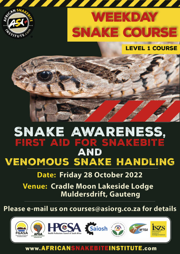 Snake Awareness & Venomous Snake Handling (Gauteng) - 2022-10-28