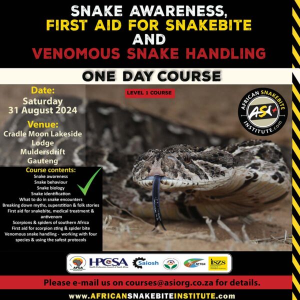 Snake Awareness & Venomous Snake Handling (Gauteng) - 2024-08-31